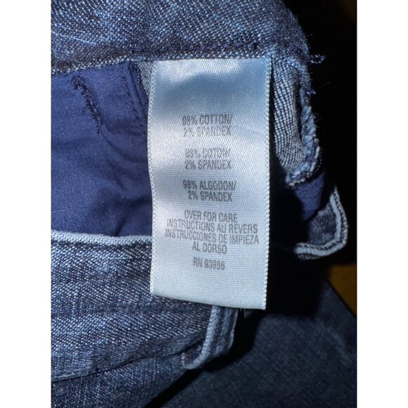 Casual Corner Stretch Dark Wash Flared Denim Jeans Size 12 Classic Casual Y2K - Picture 5 of 6